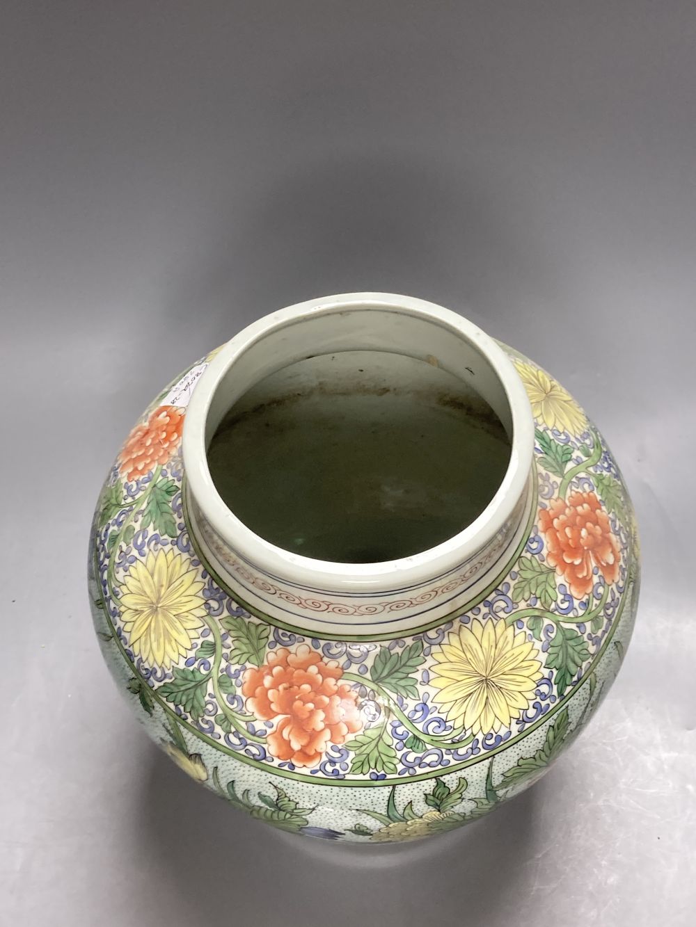 A Porcelaine de Paris famille rose style vase, height 33cm